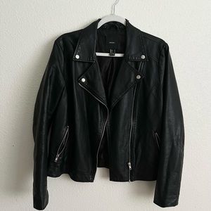 Black Faux Leather Jacket